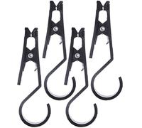 Levemolo 4pcs Heavy Duty Tent Clamp Tarp Clip Outdoor Tent Hook Black Lightweight Stable Teeth Premium Plastic for Camping and Outdoor Use