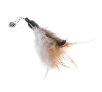 Levemolo 4pcs Kitten Teaser Refills Cat Wands Refills Train Cats Safe Pp Plume Material Replacement Feather for Interactive Play