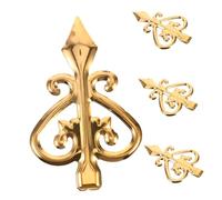 Levemolo 4Pcs Metal Fence Finial Post Tops Decorative Aluminum Alloy Anti-Rust Outdoor Garden Farmhouse Fence Toppers for Privacy and Security Height