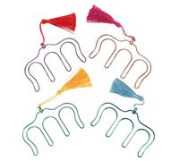 Levemolo 4pcs Musical Score Clip Tassel Metal Sheet Music Holder Multi-function for Books Notes Magazines