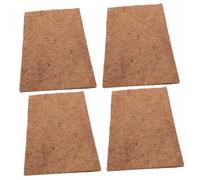 Levemolo 4pcs Natural Coconuts Fiber Reptile Carpet Liner for Bearded Dragons Lizards and Snakes Soft Nonslip and Protective Mat for Terrarium Bedding