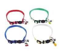 Levemolo 4pcs Pet Bell Collar Breathable Fruit and Cats Includes Avocado Pineapple Watermelon Cherry Necklaces Soft for Small to Pets