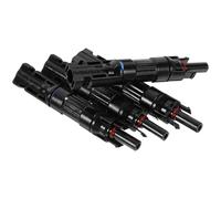 Levemolo 4pcs Photovoltaic Diode Protection Connector Fuse Holder Protective Connector for Solar Power Generation System Ppo Material Black Quick Solar Cable Connection