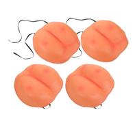 Levemolo 4pcs Realistic Fake Butt Cheeks Prank Props Soft Elastic Halloween Costume Accessories for Party Jokes Cosplay Novelty Humorous Trick Supplies