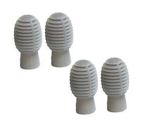 Levemolo 4pcs Silicone Drumstick Tips for Protective Caps for Noise Drumming Flexible and Silicone Material Grey Color for Drummers