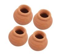 Levemolo 4pcs Small Clay Pots for Succulent and Cactus Nursery Mini Terracotta Planters with Smooth Surface and Root Friendly Round Shape for Home Office Balcony Plant Decor