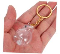 Levemolo 4pcs Transparent Pet Hair Keepsake Box Keychain for Dogs Memorial Storage Pendant with Clear Display Commemorative Hair Storage Charm for Dog Lovers
