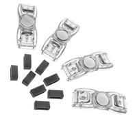 Levemolo 4pcs Universal Swim Goggles Strap Buckles with Quick Adjustability and Secure Fit, Black Plastic Replacement Clips for Swimming Goggles Accessories