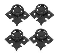 Levemolo 4pcs Vintage Metal Pull Handles for Cabinet Retro Flower-Edged Cupboard Knobs Easy Installation Ergonomic Bail Design for Wardrobe Dresser Home Decor