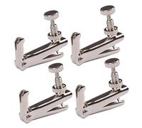 Levemolo 4pcs Violin String Fine Tuner Metal Violin Tuner Easy Removal Precise Positioning Non-slip Groove Design High-gloss Tuners for