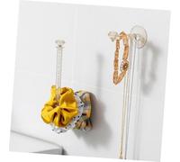 Levemolo 4Pcs Wall Hanging Hairband Holder for Hair Rope Organizer with Long Short Hooks Jewelry Display Stand and Hair Accessories Storage Rack for Bathroom and Bedroom Walls
