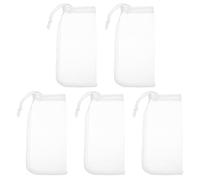 Levemolo 5 Pcs Aquarium Filter Bags, 180μm Fish Tank Filter Media Mesh Bags - Reusable Drawstring Filtration Sack for Aquarium Activated Carbon and Bio Media