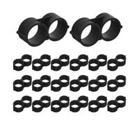 Levemolo 50pcs /2 Inch Drip Tubing End Clamp Fitting Black, Pp Material Figure 8 Shape Stop End Cap Plug for Garden and Lawn Irrigation Systems, Prevents Water Leakage and Easy to Remove