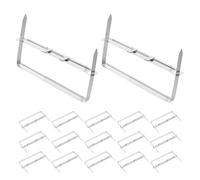 Levemolo 50pcs 2 Prong Paper Fastener Set Metal Binder Clips with Double Hole Design for Office Document Organization and Preventing Papers from Shifting