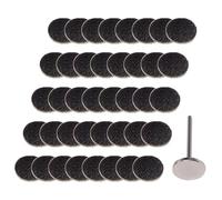Levemolo 50pcs Black Stainless Steel Sanding Disc for Pedicure Tool Sturdy Sanding Disc Accessory for Dead Skin and Callus Removal at Home or Salon