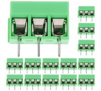 Levemolo 50pcs Terminal Block Connector Device, PCB Terminal Block 3 Pin, Screw-Type Connection, Easy Assembly for Industrial and Home Wiring Applications