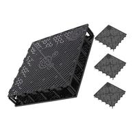 Levemolo 5pcs Black Fish Tank Bottom Filter Tray Divider Plate Aquarium Separator Grid Board for Aquatic Pet Breeding and Sand Layer Isolation