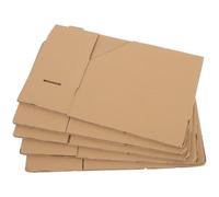 Levemolo 5pcs Corrugated Cardboard Storage Bins Folding Organizing Boxes for Warehouse Sorting Display and Moving Packing Space-saving Practical Storage Containers