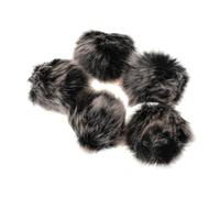 Levemolo 5pcs Mini Lapel Microphone Windproof Cover with Clip, Noise Reduction Furry Mic Windscreen Made of Imitation Rabbit, Portable Design for Public Speaking and Professional Use