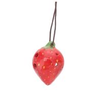 Levemolo 6-hole Ocarina for Beginners Strawberry Model Wind Instrument Children's Music Toy Random Color String Creative Students