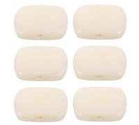 Levemolo 6 Pieces Guitar Tuning Pegs Set, Ivory Resin Square String Knobs Replacement for Acoustic, Electric Guitars, Violin, Ukulele, Banjo with Washers, Suitable for Instrument Repair and