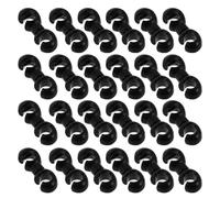 Levemolo 60pcs Black S Hook Bike Cable Clips for Brake and Derailleur Gear Cables Plastic Pipe Clamps for Road and Mountain Bicycle Management