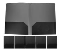 Levemolo 6pcs A4 Two Pocket Plastic Folder with Protective Design and Easy to Clean Material, Suitable for Office and Presentation Use, Sturdy Pp Dual Pocket Folder for College Students