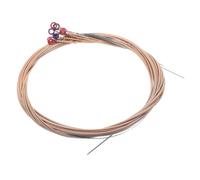 Levemolo 6pcs Acoustic Guitar Strings Folk Replacement Light Gauge Phosphor Material Guitar String Musical Part Supplies for Practice Performance