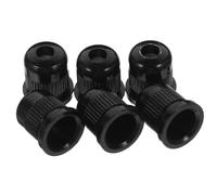 Levemolo 6pcs Black Metal String Ferrules Guitar Parts Through Body String Retainers for Electric Guitar and Bass Bridge Nut Accessories