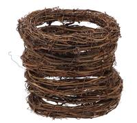 Levemolo 6Pcs Hanging Bird Cage Swing for Parakeets and Parrots, 15Cm Natural Rattan Ring Perch, Sturdy Cage Decor and Interactive Bird Stand for Indoor Use