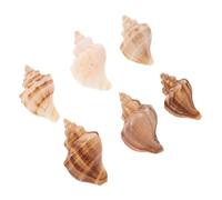 Levemolo 6pcs Mini Conch Shells for Fish Tank Decor Natural Crab Shells for Beach Decor Elegant Aquarium Ornaments for Ocean-themed Parties and Events