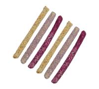 Levemolo 6pcs Natural Timothy Hay Chew Sticks for Small Pets Bunny Chewing Treats for Rabbits Guinea Pigs Hamsters Teeth Grinding Molar Care and Exercise