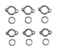 Levemolo 6Pcs Parrot Foot Rings U-Shaped Stainless Steel Anklets Sturdy Bird Foot Chains for Parrots and Birds Easy to Attach Leg Accessories