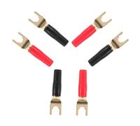 Levemolo 6pcs Speaker y Fork Shaped Plug Banana Plug Terminal Connector for Diy Speaker Cable Plated