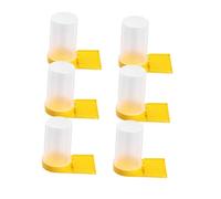 Levemolo 6Pcs Transparent Beehive Water Feeders Bee Feeder Bottles for Beekeeping Spring and Summer Use Low Drowning Risk Easy to Monitor and Install
