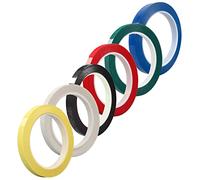 Levemolo 6pcs Violin Finger Tape Stickers Colored Fingerboard Guide for Beginners, Universal Violin and Cello Accessories White, Red, Green, Black, Blue, and Light Yellow