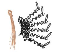 Levemolo 6Pcs Wedding Reserved Signs Wooden Chair Hanging Plaques Wear-resistant Seating Markers with Rope for Banquets Parties Reception Decoration