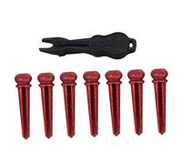 Levemolo 7pcs Guitar Bridge Black String Puller for Acoustic Guitars Wood String Pegs for Enhanced Sound Quality and Easy Restringing