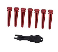 Levemolo 7pcs Guitar Bridge Wood String Nails Pin String Pegs Guitar Accessories for Acoustic Bridge Pegs Includes Puller