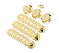 Levemolo 7pcs Humbucker Pickup Covers for Electric Guitar Golden Protective Shells Easy Installation for Guitarists and Luthiers