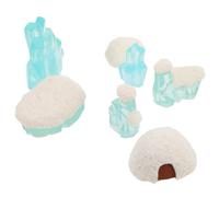 Levemolo 7Pcs Miniature Igloo Model Realistic Arctic Figurines for Covered Landscape Decoration Durable Craftsmanship for Dollhouse Miniatures and Cake Toppers