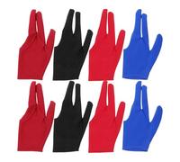 Levemolo 8pcs Comfortable Stretchable Elastane Three-finger Gloves for Women, Protective Yoyo and Pool Billiard Sports Gloves, for Training and Competitive Play