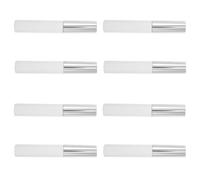 Levemolo 8pcs Empty Eyelash Tube Bottles 10ml Plastic Matte Silver Lash Wand Tubes with White Caps for Liquid Cosmetics Storage, Minimising Evaporation, Eyelash Travel Container and Makeup