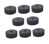 Levemolo 8pcs Grey Felt Washers for Drum Kit Soft Durable Cymbal Stand Pads Protects Instrument Finish Accessory for Drummers