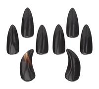 Levemolo 8Pcs Guzheng Finger Picks Natural Cow Horn Professional Guzheng Nails for Beginners and Adults Comfortable Playing Accessories for String Instruments