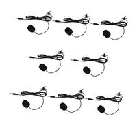 Levemolo 8pcs Pvc Phone Microphones Simple Clip Mic for Live Broadcast Online Course Interview Recording Sound