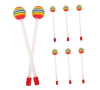Levemolo 8pcs Rainbow Lollipop Drum Stick Portable Drum Mallet for Boys and Girls Musical Percussion Toy Stick Accessories Lightweight Percussion