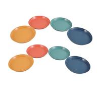 Levemolo 8PCS Whiskers Friendly Cat Bowls Round Feeding Plates for Kittens Short Legged Cats Easy to Clean Pet Food Dishes for Wet Dry Food Deep