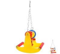 Levemolo 93x5.70x4.72 in 2 Pack Parrot Chewing Standing Bird Swing Hanging Chewing Plastic Birdcage for Parrots and Pet Birds Random Color