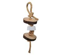 Levemolo 9pcs Wooden Pet Chew for Hamsters Rabbits and Parrots Grinding with Boards Sticks and Rattan Balls Safe Small Animal Play Bundle for Biting Exercise and Skill